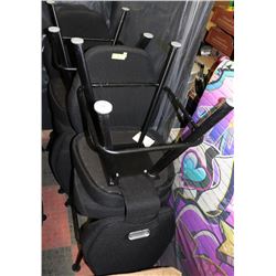 GROUP OF 4 BAR HEIGHT, CUSHIONED HIGH BACK CHAIRS