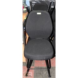 GROUP OF 3 BAR HEIGHT, CUSHIONED HIGH BACK STOOLS