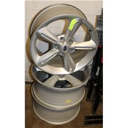 LOT OF THREE 19" MUSTANG RIMS
