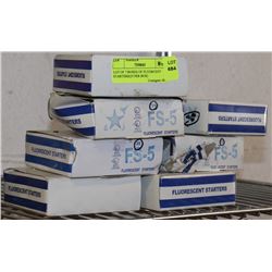LOT OF 7 BOXES OF FLUORESCENT STARTERS(25 PER BOX)