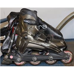 PAIR OF ROLLERBLADES AND KNEE PADS