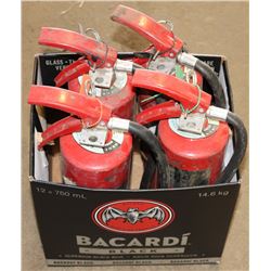 LOT OF 4 CHARGED 5LB ABC FIRE EXTINGUISHERS