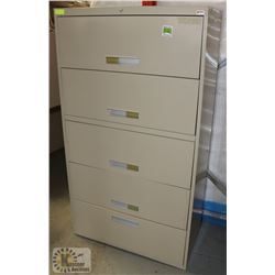 WHITE COMMERCIAL FILING CABINET 65"x36"