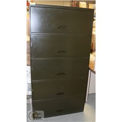 BLACK COMMERCIAL FILING CABINET 70"x36"
