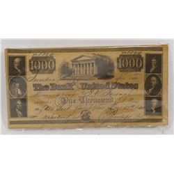 ANTIQUE UNITED STATES $1000 BILL