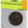 Image 1 : 1897 ENGLISH LARGE PENNY