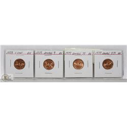 1979 CANADIAN 4 PENNY SET