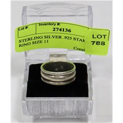 STERLING SILVER .925 STAMPED RING SIZE 11