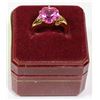Image 1 : STAMPED .925 RING WITH SEMI PRECIOUS PINK STONE