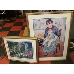 PAIR OF GOLD TONE FRAMED PICTURES