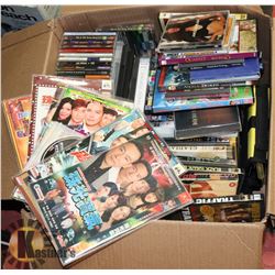 LOT OF ASSORTED CDS AND DVDS