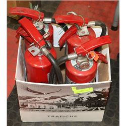 LOT OF 4 CHARGED 5LB ABC FIRE EXTINGUISHERS