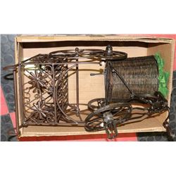 WROUGHT IRON METAL PLANT STANDS.