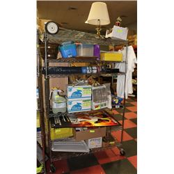 METRO RACK FILLED WITH UNCLAIMED MERCHANDISE