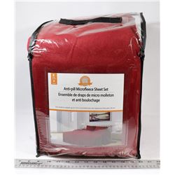 ANTI PILL MICROFLEECE BURGUNDY  KING SIZE SHEET