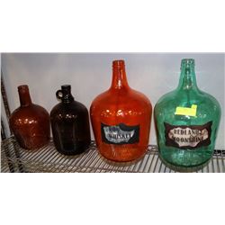 4 REDLANDS MOONSHINE JUGS