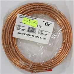 COPPER TUBING 1/4" X 50'