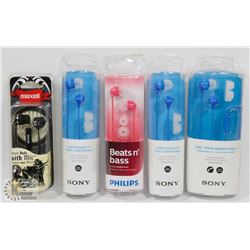 BAG OF ASSORTED HEADPHONES