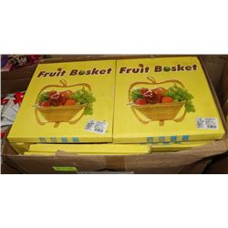 CASE OF FOLDING WOOD FRUIT BASKETS