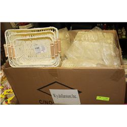 CASE OF 3 PC STACKING BASKETS