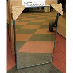 STAINLESS STEEL VANITY CABINET W/ MIRROR & GLASS