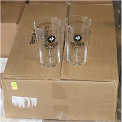 CASE OF 24 BIG ROCK BEER GLASSES