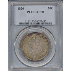 1826 Liberty Bust Half Dollar Coin PCGS AU50