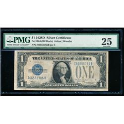 1928D $1 Silver Certificate PMG 25