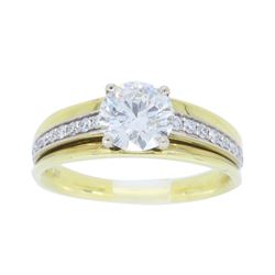 18KT Yellow Gold 0.98ctw Diamond Ring