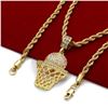 Image 2 : PLATED 14KT Gold CZ Pendant with Chain