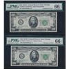 Image 1 : 1934A and 1934B $20 Chicago Federal Reserve Notes PMG 66EPQ