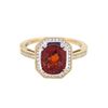 Image 1 : 14KT Yellow Gold 2.91ct Garnet and Diamond Ring