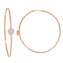 14KT Rose Gold 0.42ctw Diamond Hoop Earrings