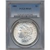 Image 1 : 1881 $1 Morgan Silver Dollar Coin PCGS MS65