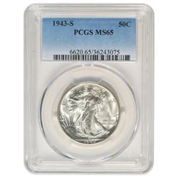 1943-S Walking Liberty Half Dollar PCGS MS65