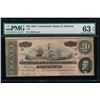 Image 1 : 1864 $20 Confederate States of America Note PMG 63