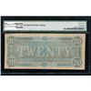 Image 2 : 1864 $20 Confederate States of America Note PMG 63