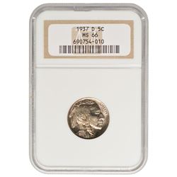 1937-D Buffalo Nickel NGC MS66