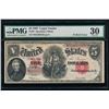 Image 1 : 1907 $5 Legal Tender PCBLIC Error Note PMG 30