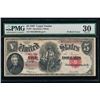 Image 1 : 1907 $5 Legal Tender PCBLIC Error Note PMG 30