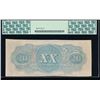 Image 2 : 1863 $20 Confederate States of America Note PCGS 53