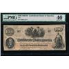 Image 1 : 1862-63 $100 Confederate States of America Note PMG 40
