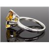 Image 6 : 14KT White Gold Citrine and Diamond Ring
