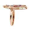 Image 2 : 3.93 ctw Multi-color Gemstone Ring - 18KT Rose Gold