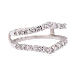 0.90 ctw Diamond Ring Guard - 14KT White Gold