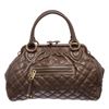 Image 2 : Marc Jacobs Taupe Quilted Leather Stam Satchel Handbag