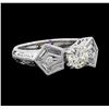 Image 1 : 1.37 ctw Diamond Ring - 18KT White Gold