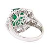 Image 3 : 5.04 ctw Emerald and Diamond Ring - 14KT White Gold