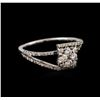 Image 1 : 14KT White Gold 0.53 ctw Diamond Ring