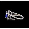 Image 3 : 14KT White Gold 4.14 ctw Tanzanite and Diamond Ring